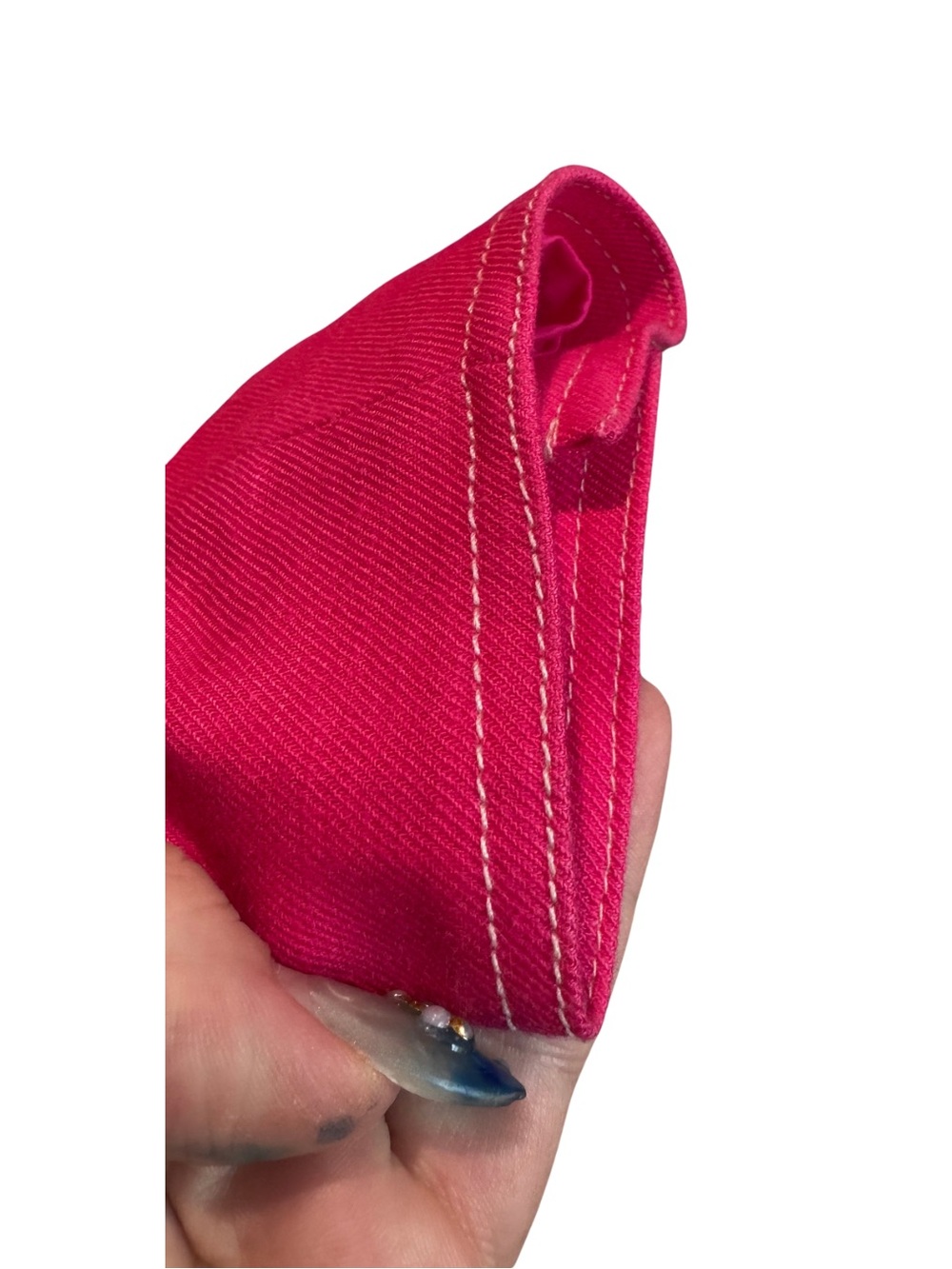 J.Crew Pink Linen Blend Open Front Blazer Size 4 Contrast Stitching - Picture 5 of 9